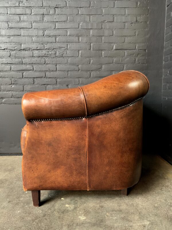 Lederen clubfauteuil