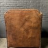 Art deco cognac kleur lederen club fauteuil