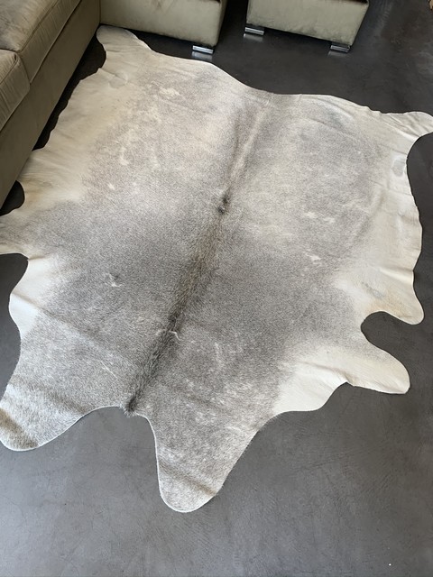 Gray cowhide.