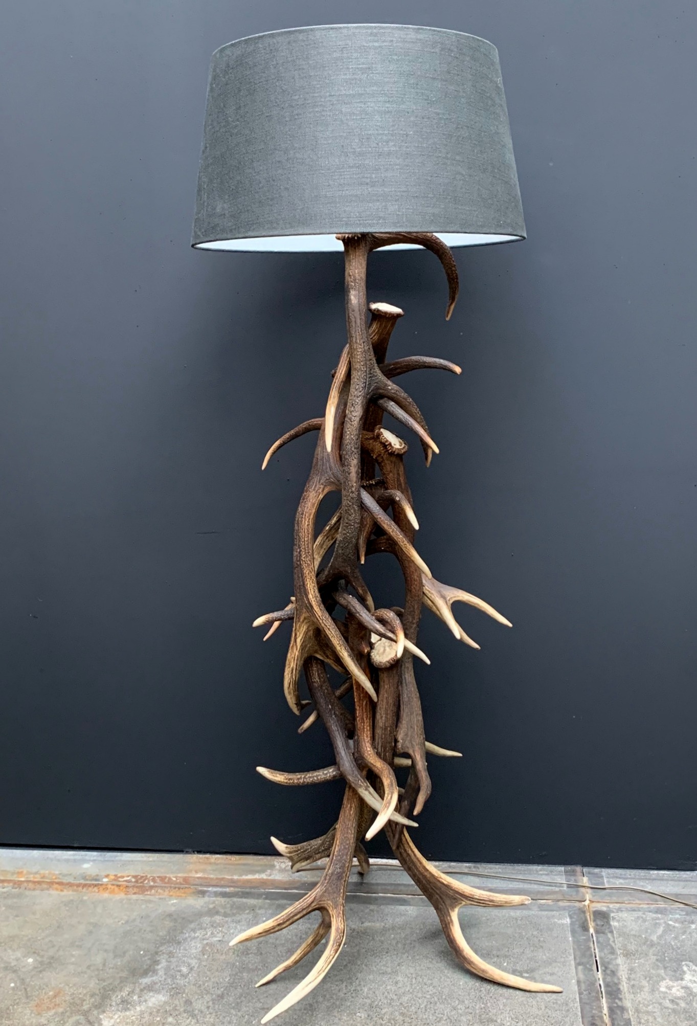 zondag Inademen Vaardigheid Geweilamp, Staande lamp gemaakt van edelhert geweien - BEAST Interiors