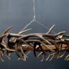 Design geweilamp van edelhertgeweien