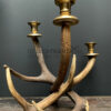 Red deer antler candlestick M