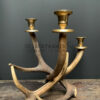 Red deer antler candlestick M