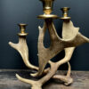 Fallow deer antler candlestick M