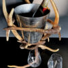 Champagne cooler made of antlers