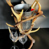 Champagne cooler made of antlers