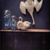 Stuffed mute swan as a still life