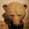 Vintage kunststof kop van een beer.