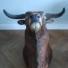 Impressive stuffed head of a Spanish fighting bull.