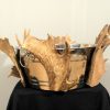 Champagne cooler made from deer antlers. Wine cooler