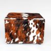 Pouf made of cowhide.