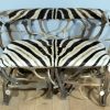 Unique bench made from deer antlers and zebraskin.