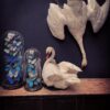 Stuffed mute swan as a still life