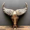 Special high quality metallized (bronze) skull of a Cape buffalo