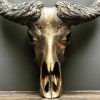 Special high quality metallized (bronze) skull of a Cape buffalo