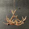 Hanging lamp of antlers