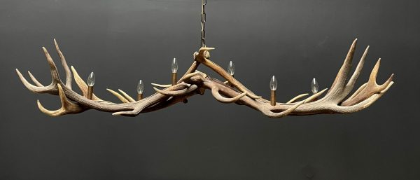 Antler pendant chandelier XL with 6 lights