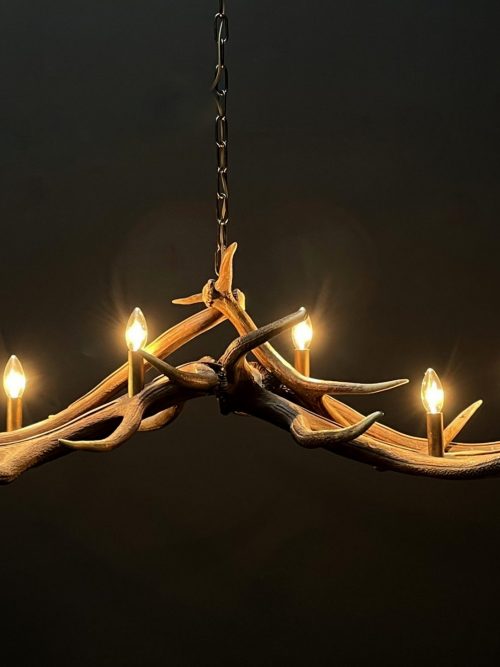 Antler pendant chandelier XL with 6 lights