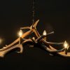 Antler pendant chandelier XL with 6 lights