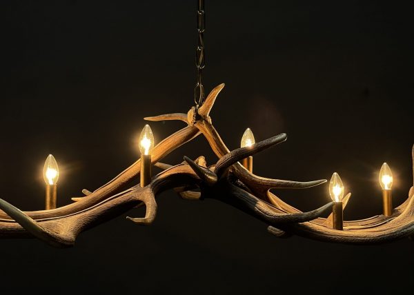 Antler pendant chandelier XL with 6 lights