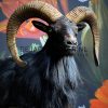 Taxidermy black moeflon ram