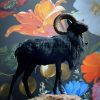 Taxidermy black moeflon ram