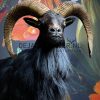 Taxidermy black moeflon ram