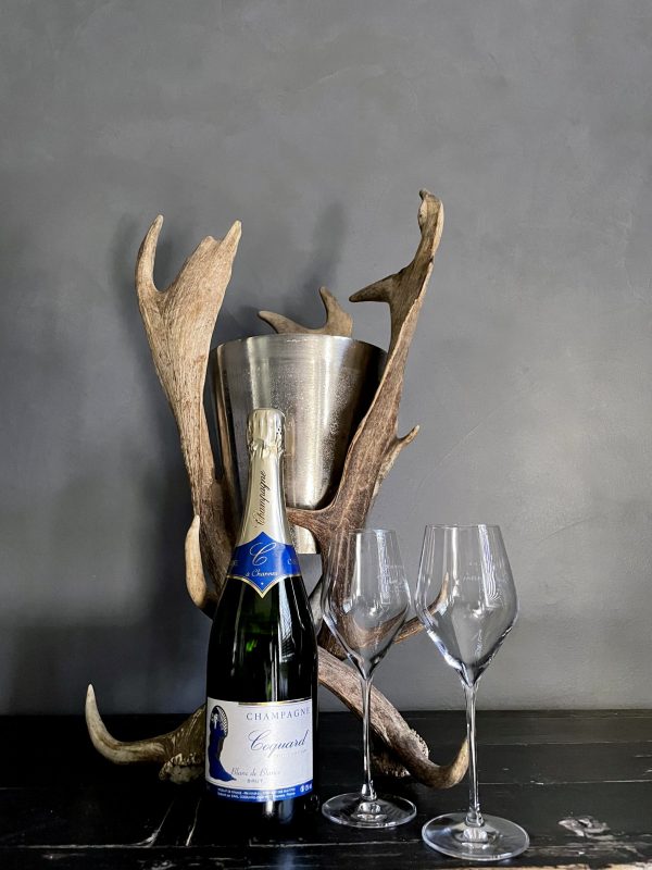 Champagnekoeler van gewei