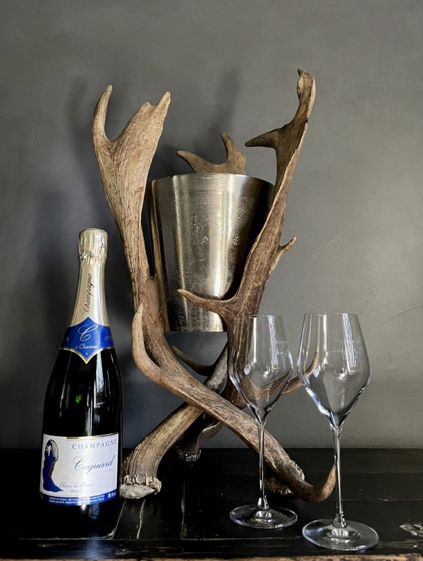 Champagnekoeler van gewei