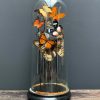 Antique dome filled with a mix of colorful butterflies (autumn shades)