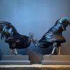 Mounted special Cemani rooster