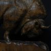 Antique hand carved bison