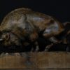 Antique hand carved bison