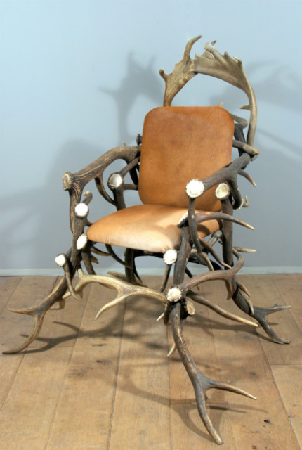 Chair made from deer antlers