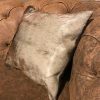 High-quality cushions made of blue wildebeest skin.