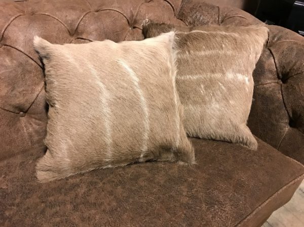 High-quality cushions made of kudu skin