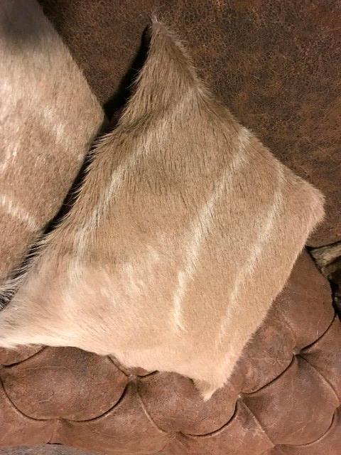 Hoogwaardige kussens gemaakt van koedoe huid