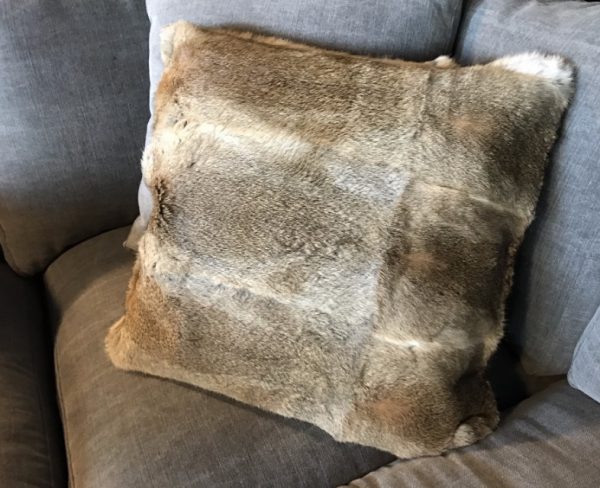 High-quality cushions made of rabbit fur