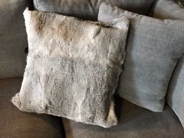 High-quality cushions made of rabbit fur