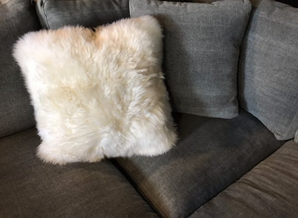 High-quality cushions made of sheepskin