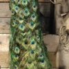 Imposing stuffed peacock
