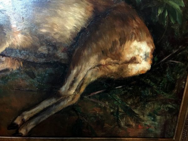 Painting of dead roedeer. Marie Elise (Antwerp)