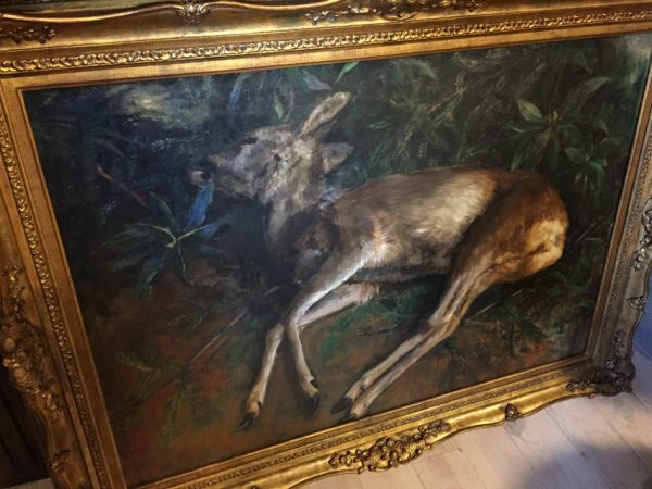 Painting of dead roedeer. Marie Elise (Antwerp)