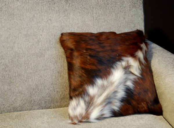 Pillow made of cowskin