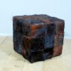 Pouf made of cowhides, patchwork