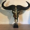 Special high-quality metallized (bronze) skull of a yakl