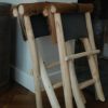 Stools made of wood and goat skin