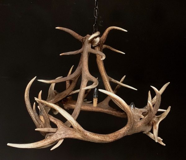 Very nice antler chandelier made from red stag antlers.