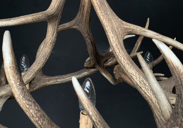 Very nice antler chandelier made from red stag antlers.