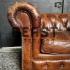 Vintage lederen Chesterfield fauteuil